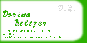 dorina meltzer business card